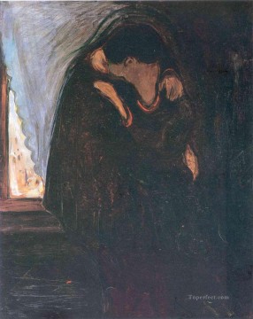 Edvard Munch Painting - beso 1897 Edvard Munch